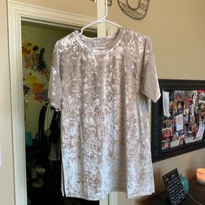 Boutique velvet metallic shirt
